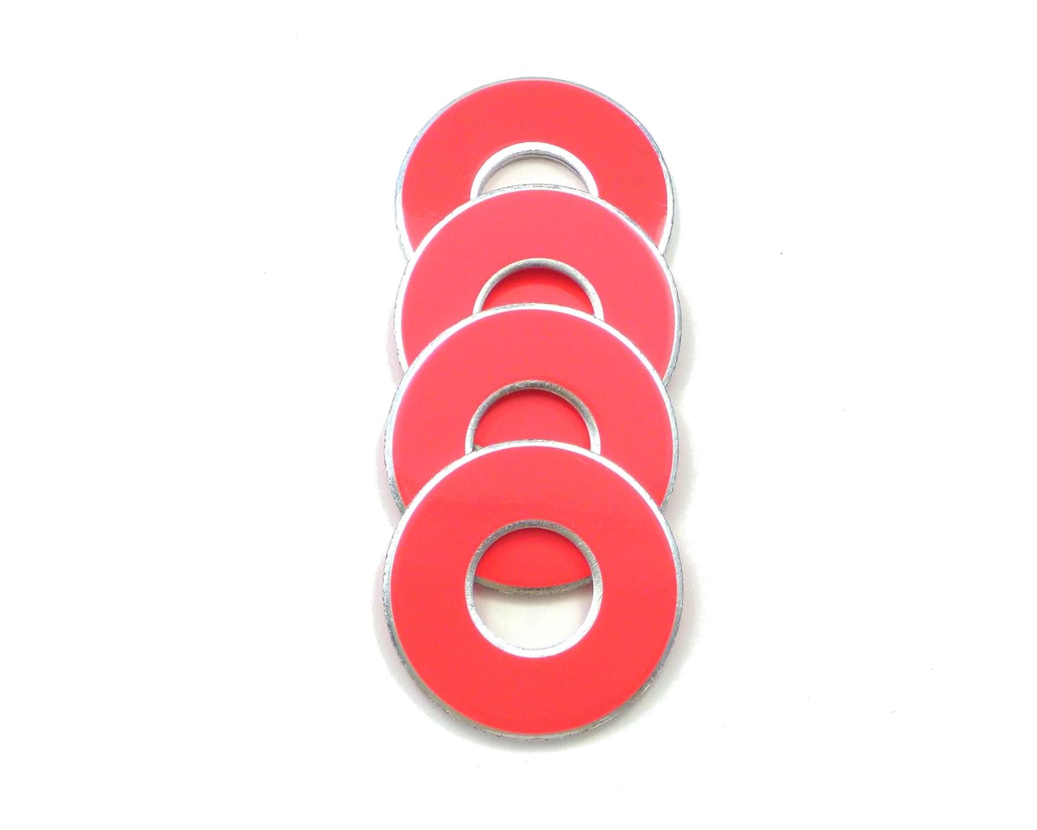 4 Neon Fluorescent VVashers - Washer Toss/Washer Game Washers - 5 Colors (Pink, 4 VVashers with Container)