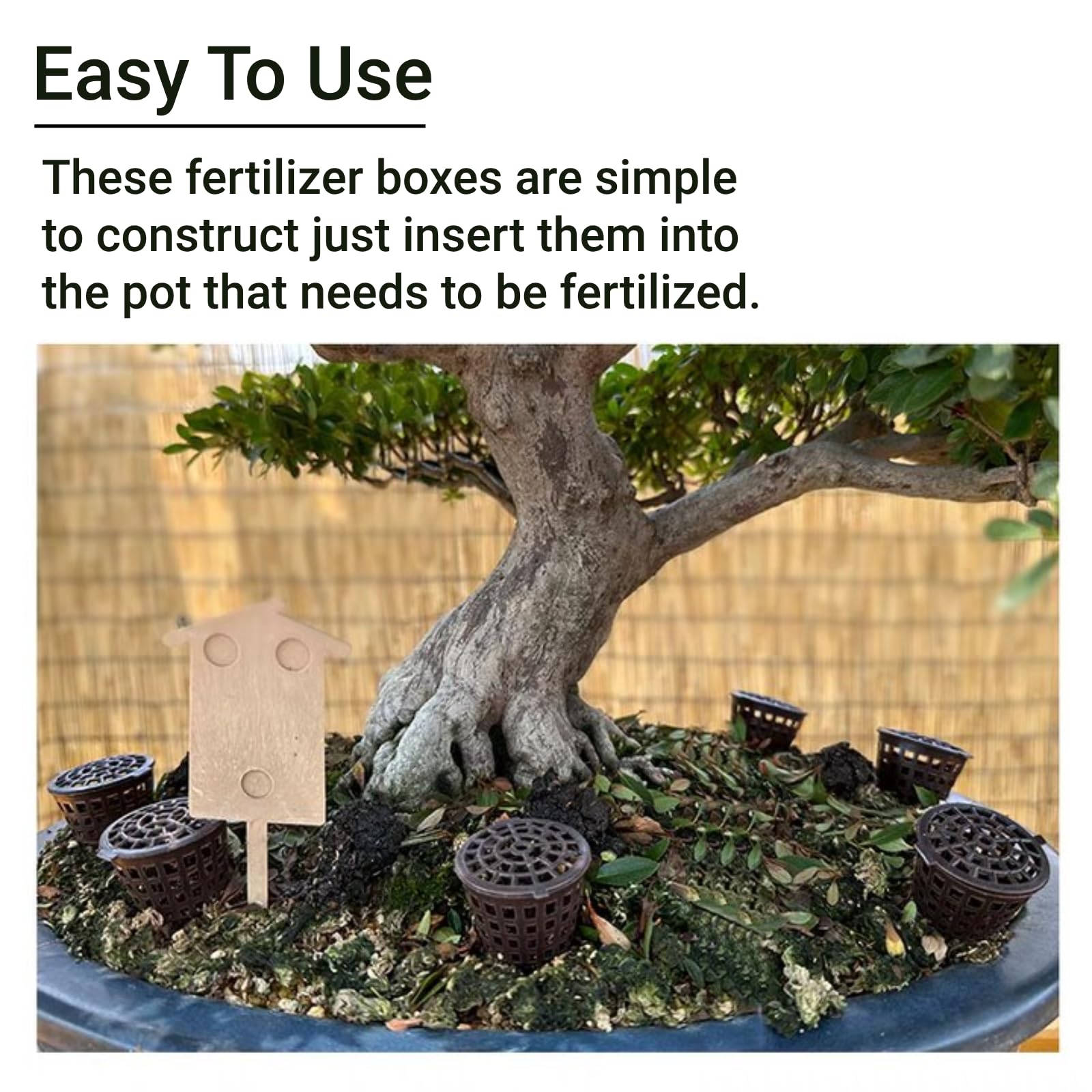 Cestino per fertilizzante, 20 pezzi Scatola per fertilizzante bonsai Cestino per fertilizzante in plastica Cestino per fertilizzante Contenitore per controllo fertilizzazione per
