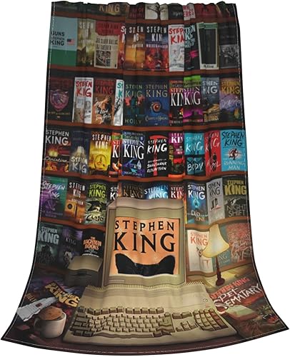 The King Full Collection - Manta de libros de terror, cálida y suave, manta de franela para todas las estaciones para sofá y cama para niños y