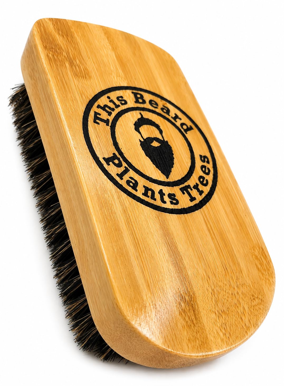 Big Boar Bristle Beard Brush from Green Beard Grmng - Boar Bristle & Bamboo