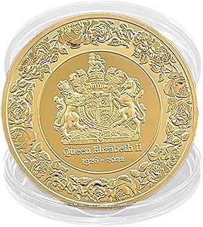 Queen Elizabeth II Commemorative Coin | Queen Elizabeth Collectible Souvenirs - Plated Her Majesty Queen Round Medallion I...