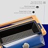 Lava Casting Bread Container and Wooden Stand, 11x29cm, Blue