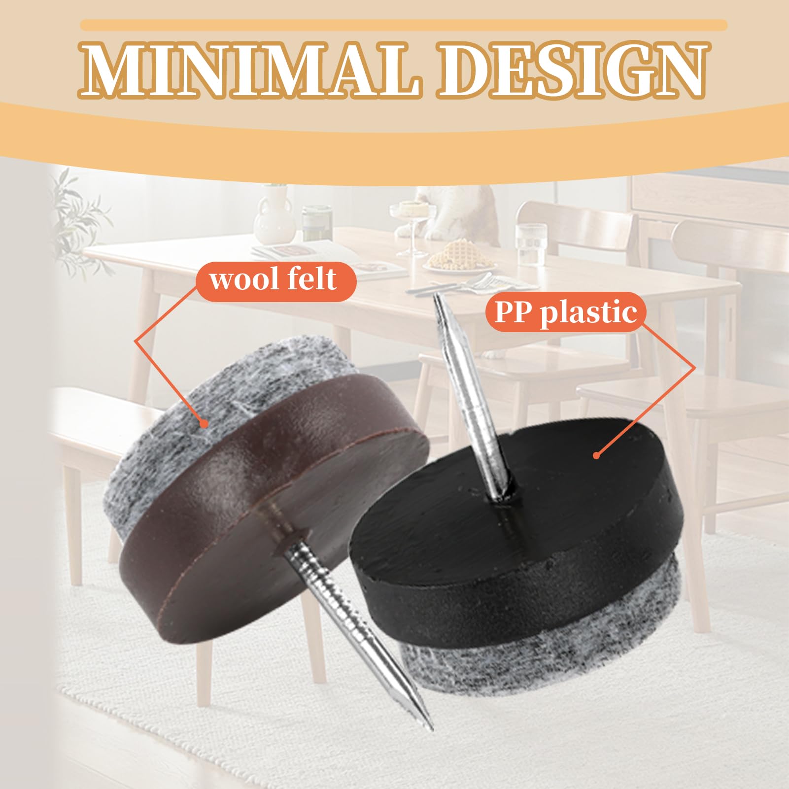 Almohadillas De Fieltro Para Muebles Para Pisos De Madera, Y Color