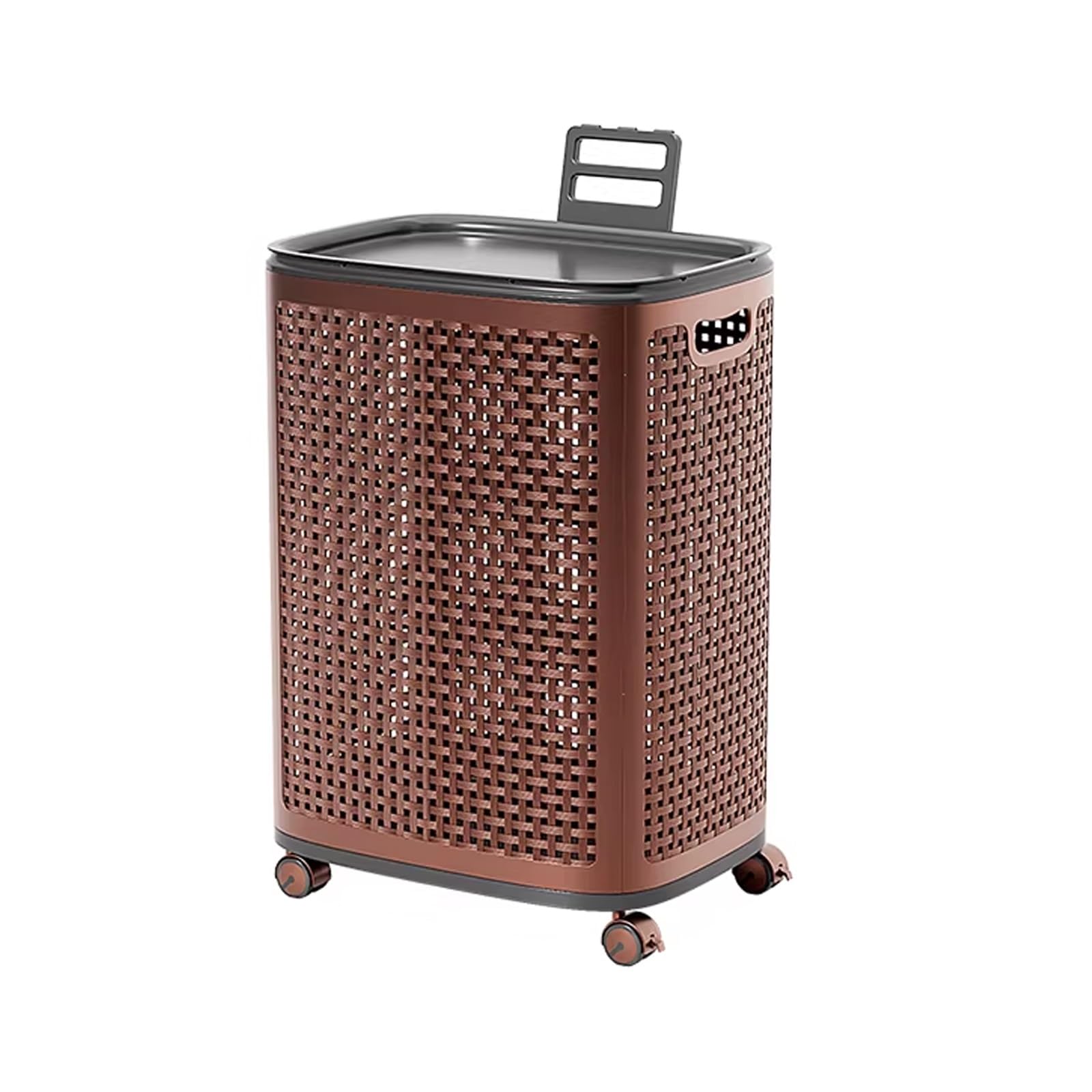 Folding Laundry Basket Household Storage Large-capacity,Tall Plastic,with Wheels