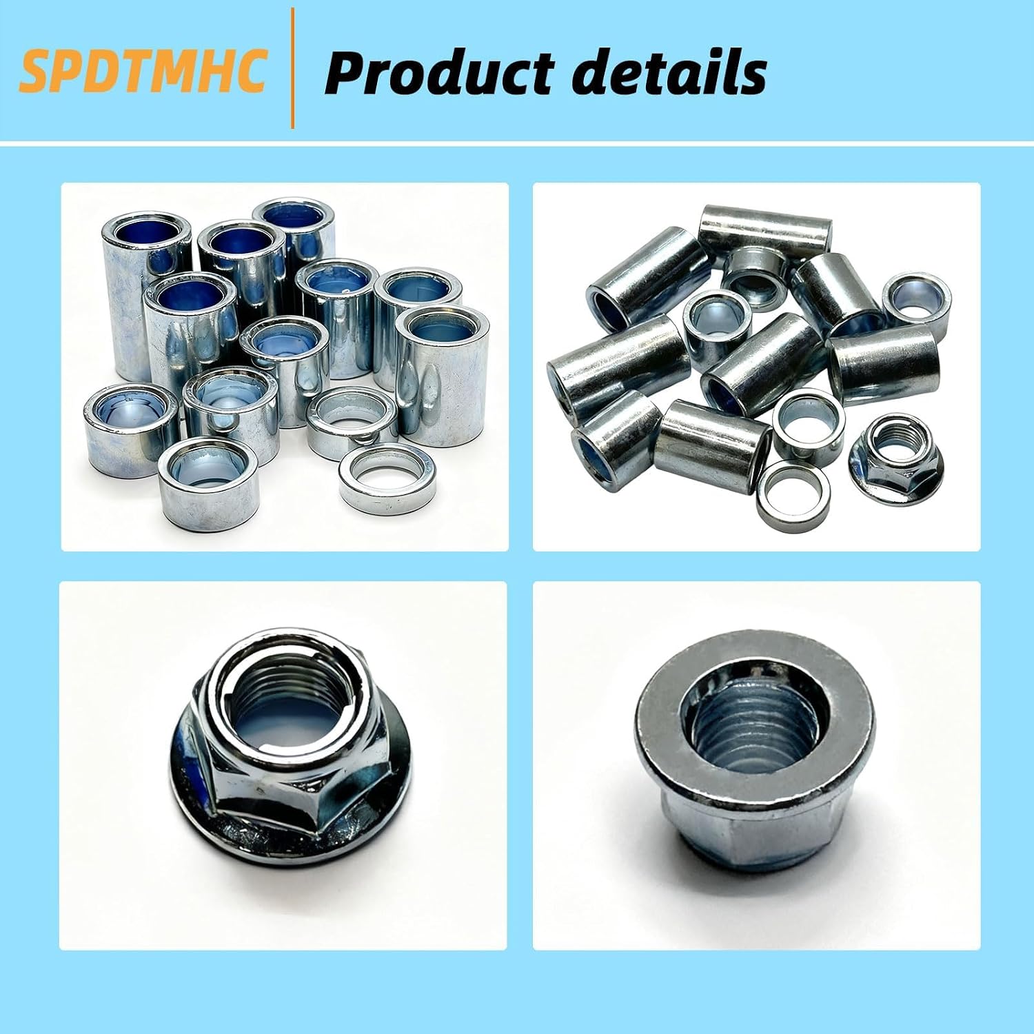 13Pcs M12 Industrial Steel Spacer Sleeve Bushings