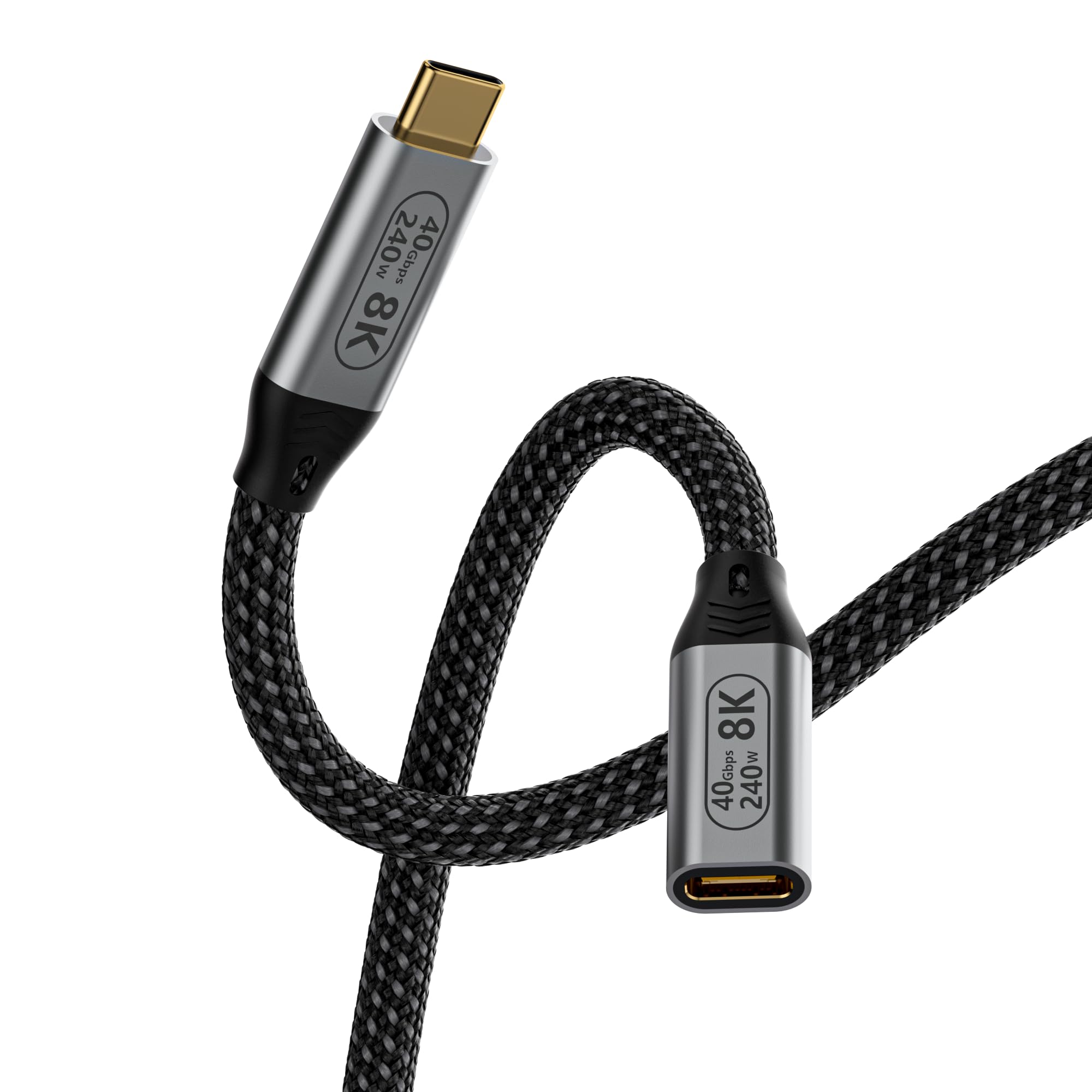 usb c extension cable Compatible with thunderbolt 4 extension cable,usb 4 cable data transfer 40gbps, usb c male to female Ultra HD 8K@60Hz&4K@120Hz