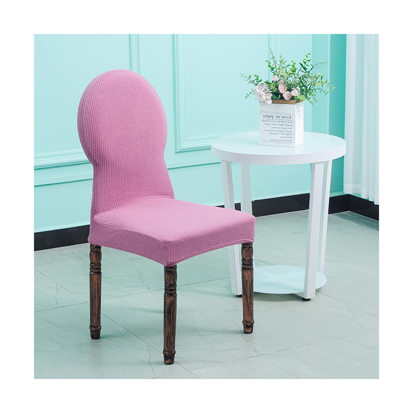Housse de chaise lavable pour protéger et rénover les dossiers ronds G