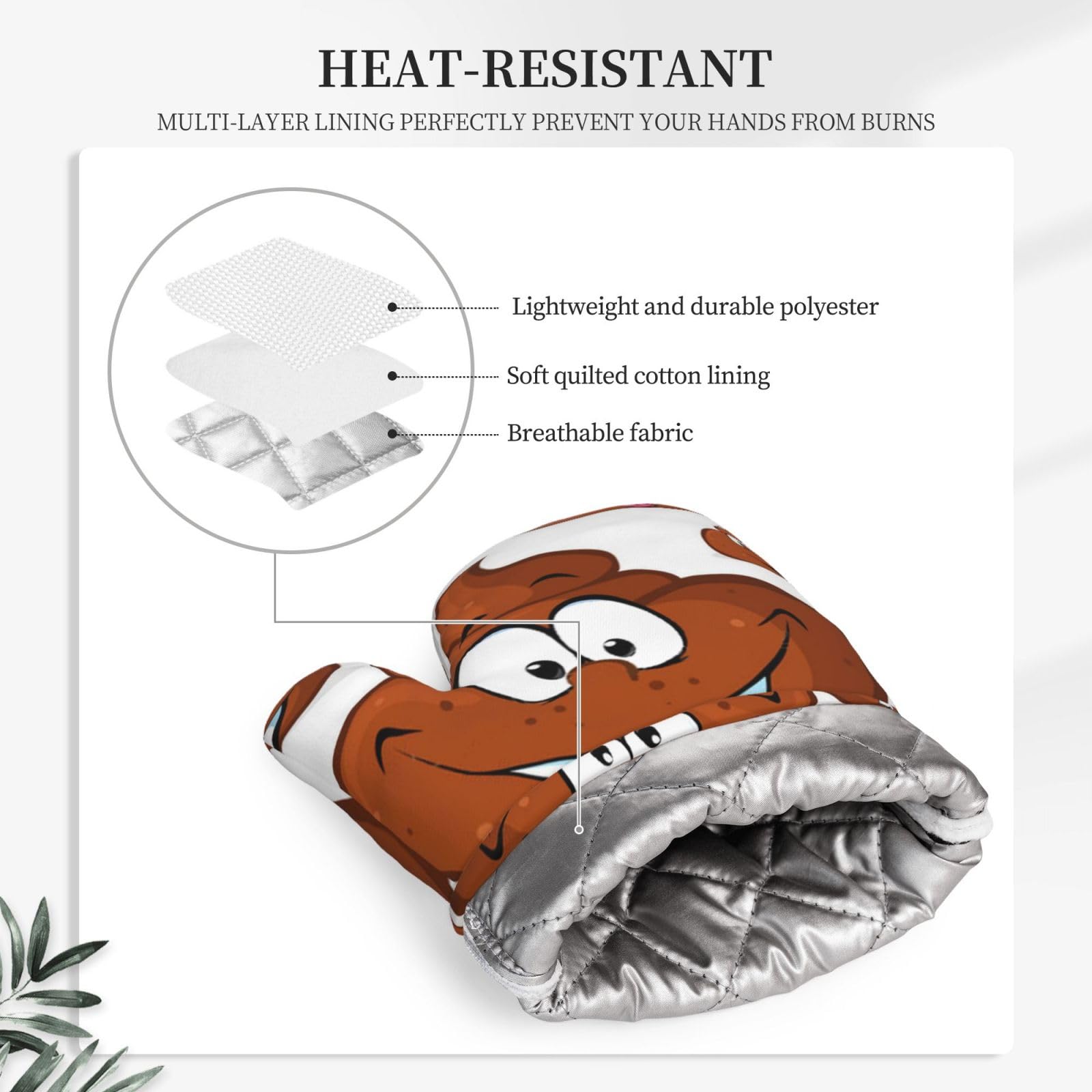 Funny Poop drukowane silikonowe rękawice kuchenne zestaw rękawic kuchennych rękawica żaroodporna