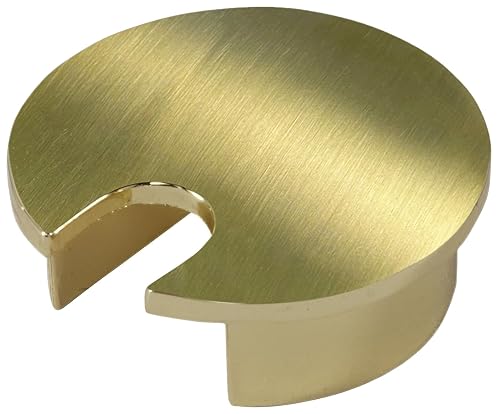 Miniatura 24 de Electriduct Organizador de cable de 2.5 pulgadas con ojales de metal para escritorio, 2.461 in, níquel cepillado (paquete de 3) cepillado