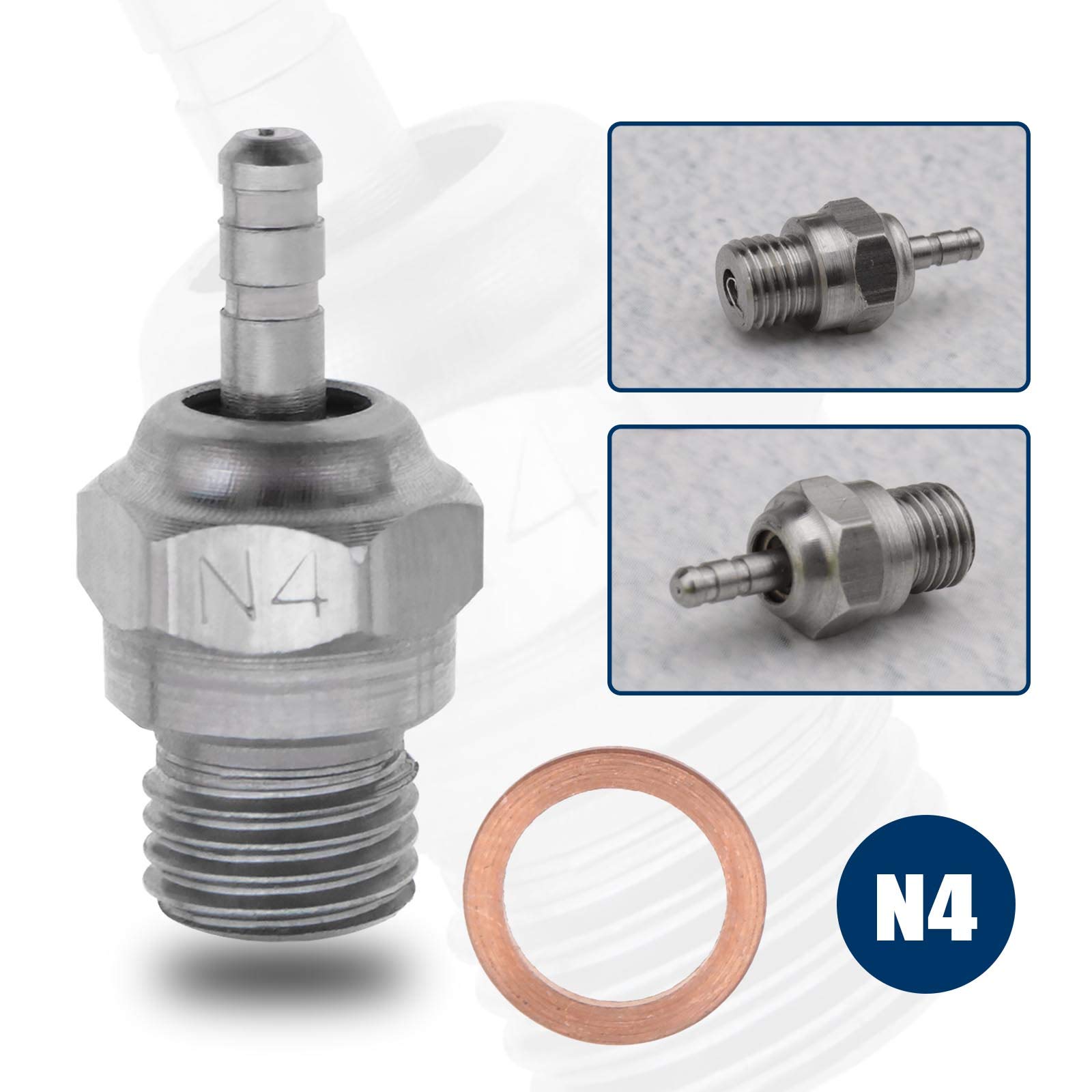 Lot De 3 Bougies De Préchauffage N4 Moyennement Chaudes - Compatible HSP, Traxxas