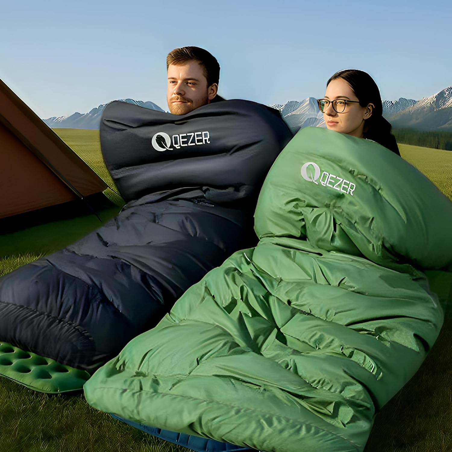 Saco de dormir XL con relleno de 600 grados para adultos, ultraligero, ideal para mochileros, camping, senderismo