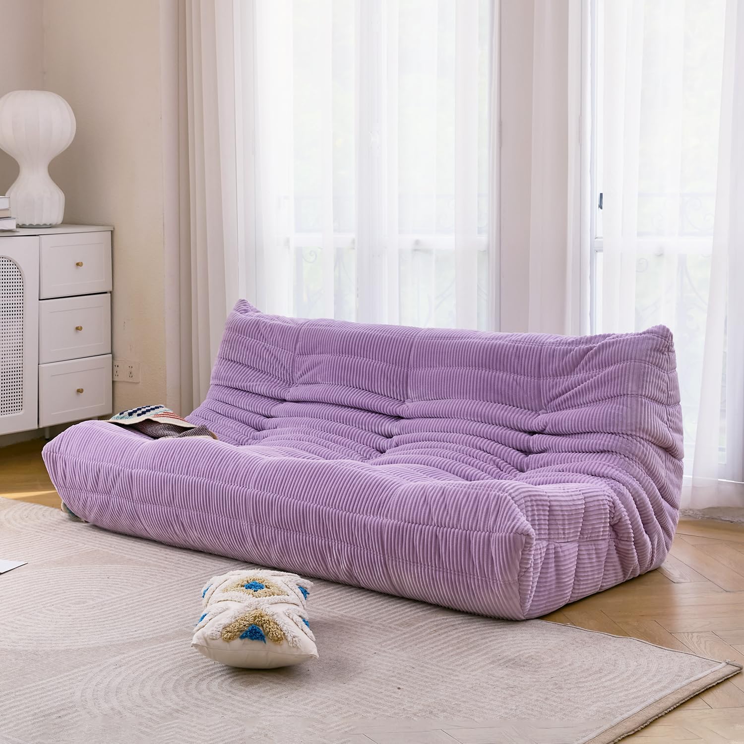 Amazon.com: N&V Fireside Three Seater Sofa, Mid Century Armless