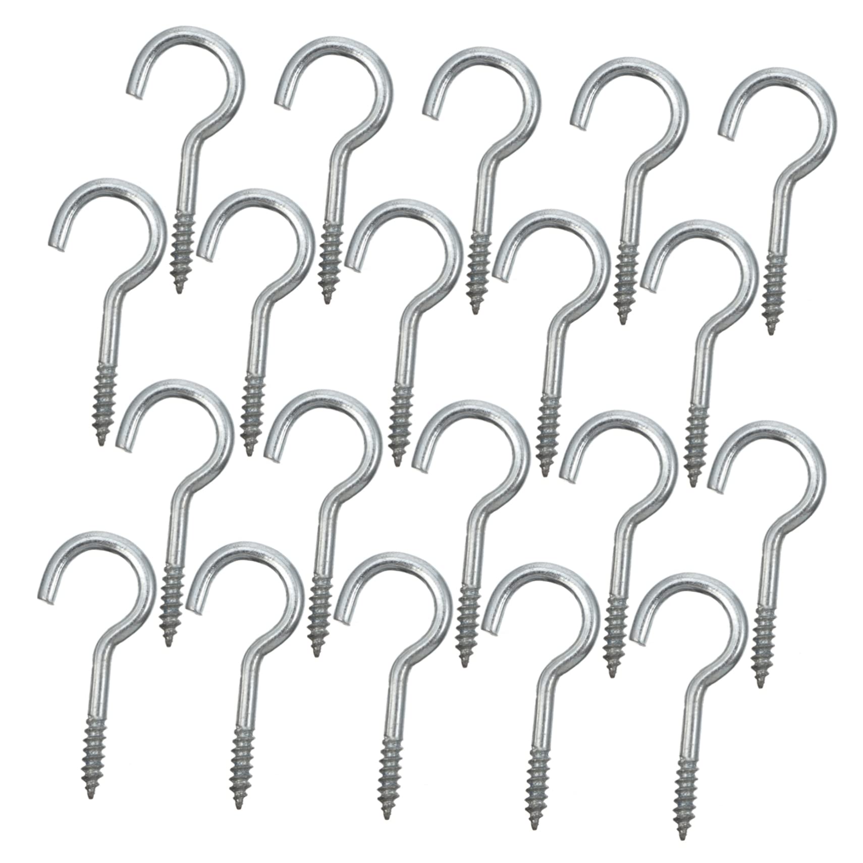 KICHOUSE 100pcs Stainless Steel Sheep Eye Screw Hooks Carbon Steel Cup Hanger Hooks for Ceiling Decor Hanging