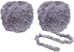 PATIKIL 70yds Faux Fur Yarn, 2 Skeins Fuzzy Yarn Crochet Fluffy Yarn Soft Chunky Polyester Plush Fur Eyelash for Crocheting Knit Blanket Rug Sweater Scarf Hat Bear Craft, Light Pink
