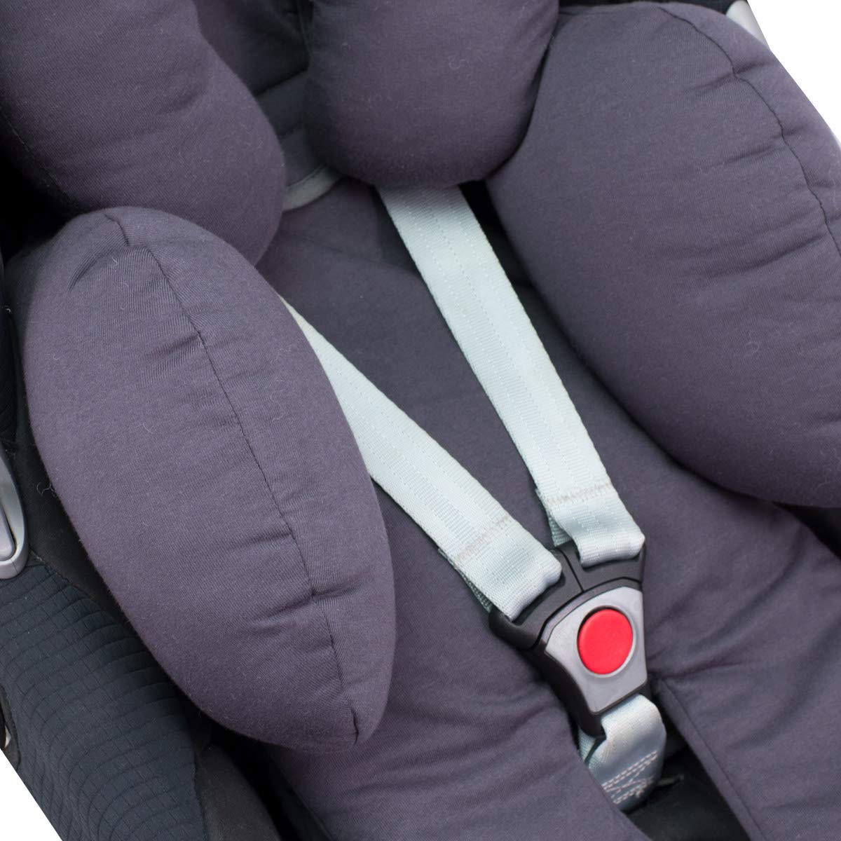 JYOKO KIDS Riduttore Antiallergico universale per Ovetto, Passeggino, Navicella 100% cotone (Marengo, Supporto per testa e corpo)
