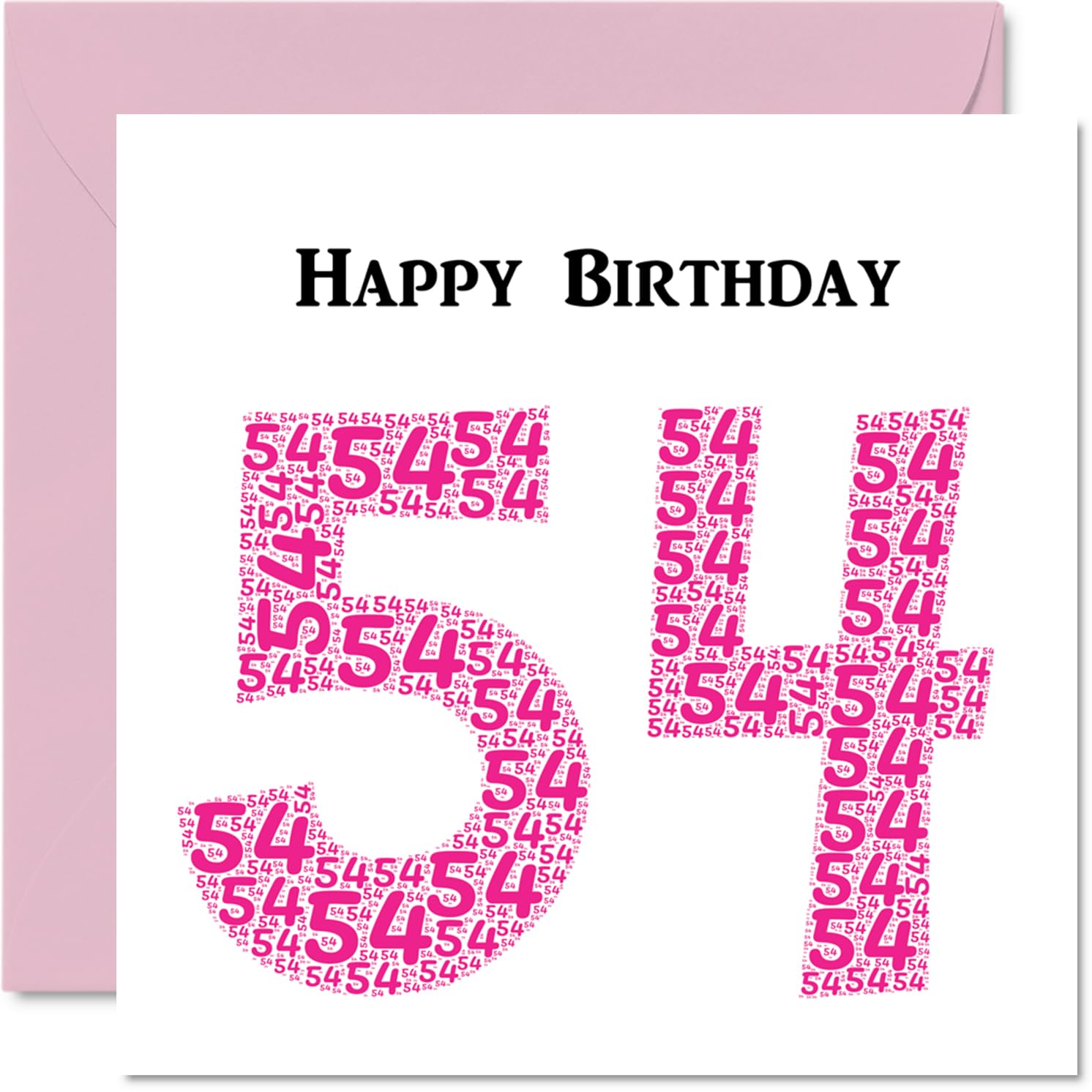 Fun 54th Birthday Cards for Woman - Shapecloud - Happy Birthday Card for Dad Mum Grandad Nanny Grandma Uncle Auntie Cousin Friend, 145mm Greeting Cards, Fun Card