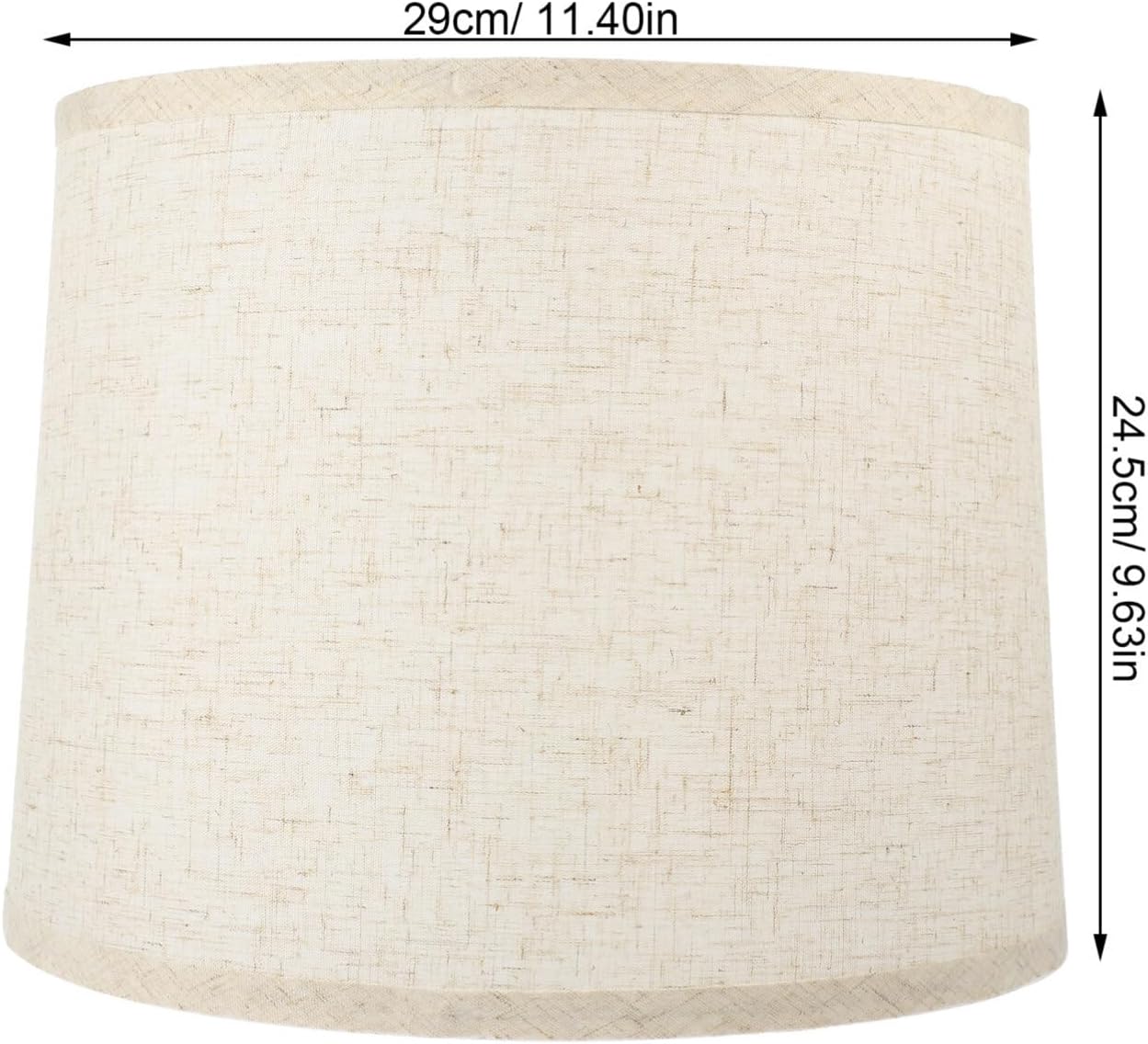 Didiseaon Light bulb bedside table office desktop lamps tabletop decor lamp drum cover skate bag ceiling replace bell shaped iron desk lamp shade Linen vintage Rustic Lampshade