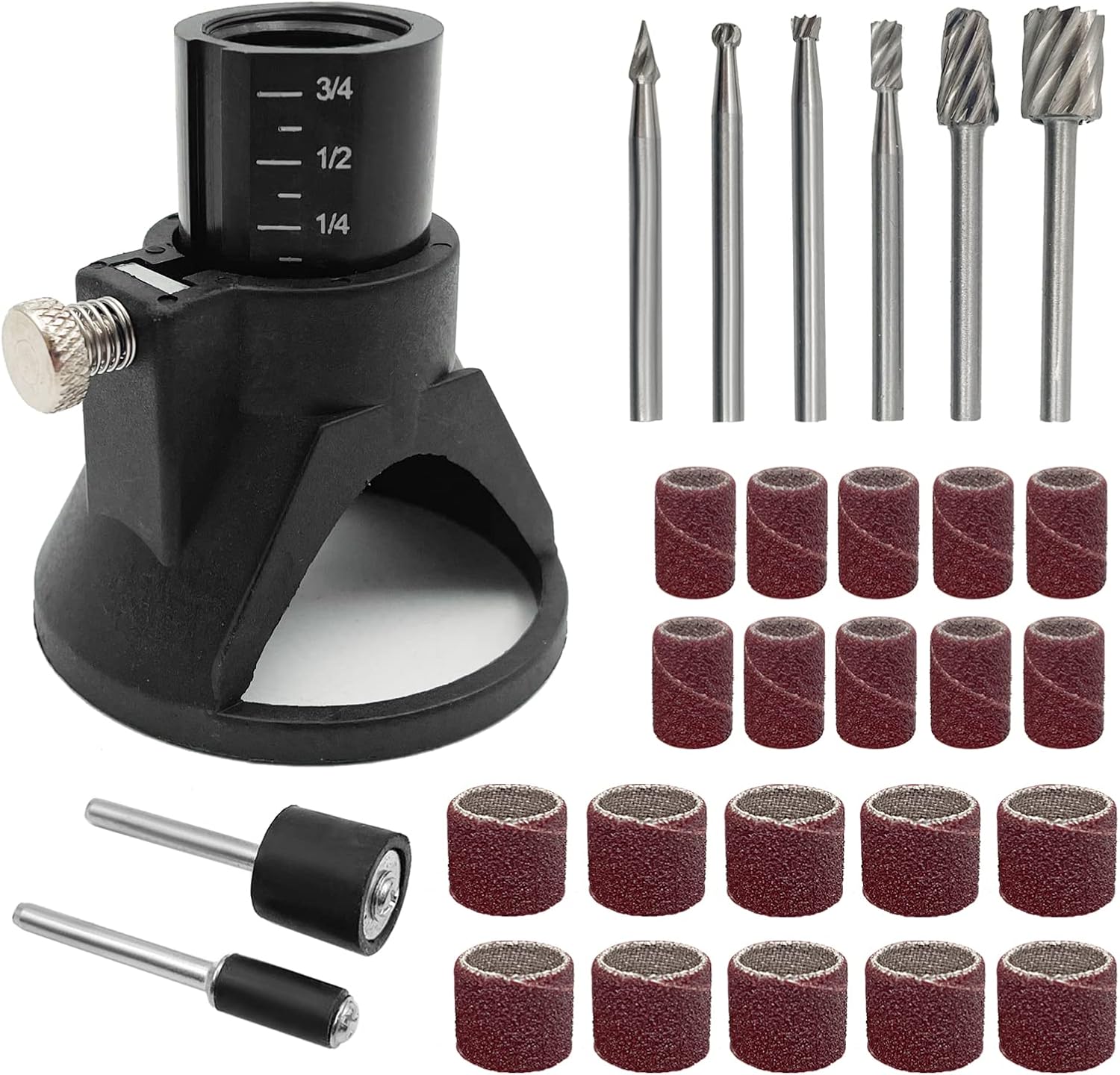 Lots Rotary Multi Tool Cutting Guide Hss Router Drill Bits Attachment