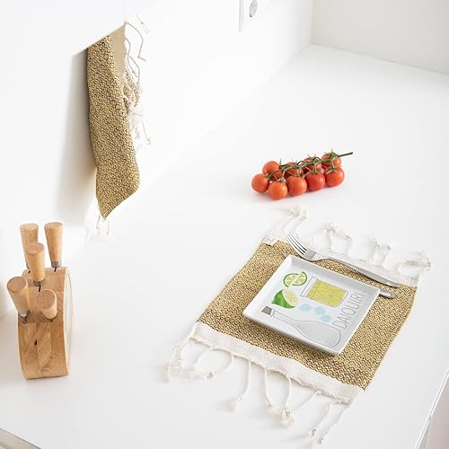 Miniatura 119 de SMYRNA TURKISH COTTON Herringbone Series - Juego de 6 paños de cocina lavables a máquina, ultra suaves, absorbentes, prelavados y de secado rápido