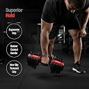 Sparnod Fitness SAD-18 Adjustable Dumbbell 18kg 12 Weight Levels (1.5–18kg) Quick Adjust with Safety Lock Non-Slip Grip, Thickened Base, Premium Steel & Nylon Compact Full-Body Training gallery image