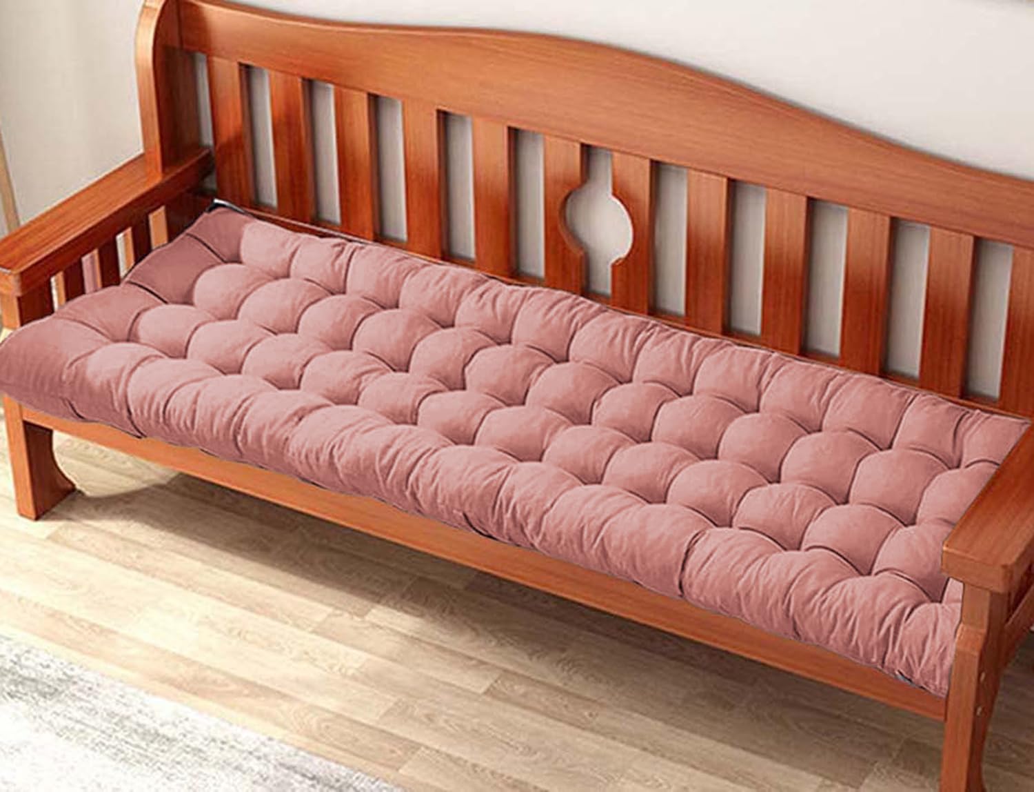 Matelas banc de jardin coton 2/3 places assise balancelle antiderapante 110 x 50 cm cush