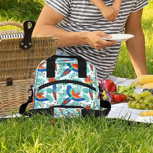 Miniatura 9 de Lonchera aislada para mujeres y hombres, bonita bolsa de mano a prueba de fugas con diseño de gato grande reutilizable para adultos con correa de