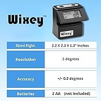 Vista 8 de Wixey Digital Angle Gauge w/Flip-Out Display–Easy-to-Read Magnetic Digital Angle Finder for Setting The Angles of Jointer Fences & More – Perfect