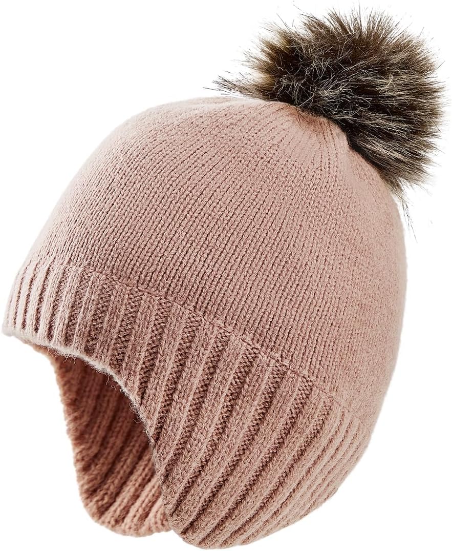 Century Star Baby Boy Girl Winter Hat- Warm Knit Satin Lined Beanie for Infant Toddler