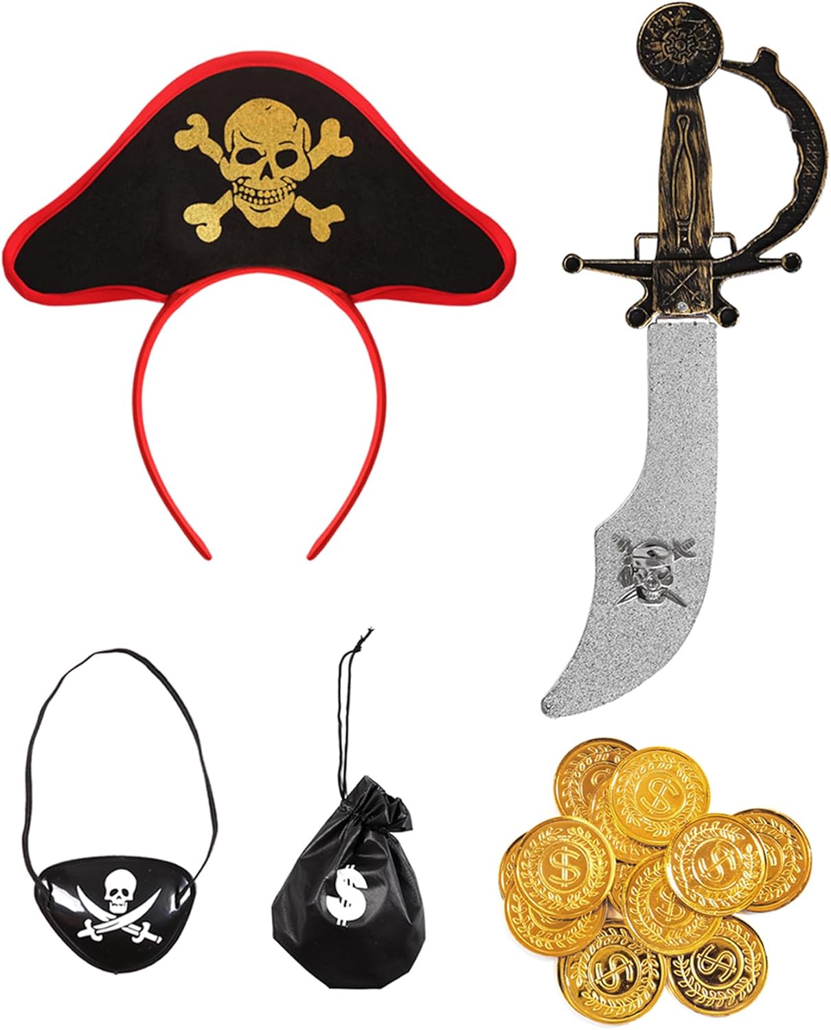 Girls Deluxe Pirate Princess Costume Buccaneer Costume Set for Halloween Party Dress Up - Image 4