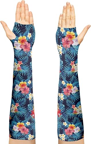 Mangas de jardinería para mujeres y hombres, mangas de jardinería con agujero para el pulgar, mangas de protección solar