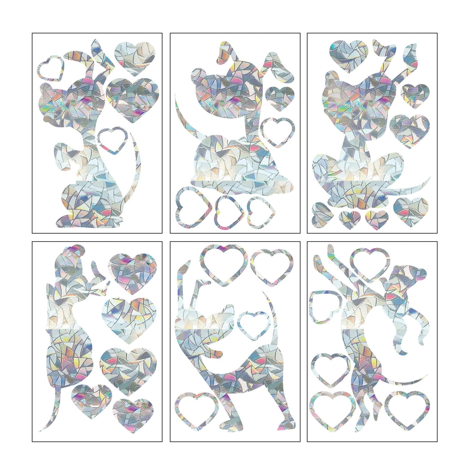 Kalttoy Rainbow-prism Cling Static Cling Window Stickers Anti Collision Bird Window Stickers 20x30cm / 8x12-inch Clings for Bird Strikes