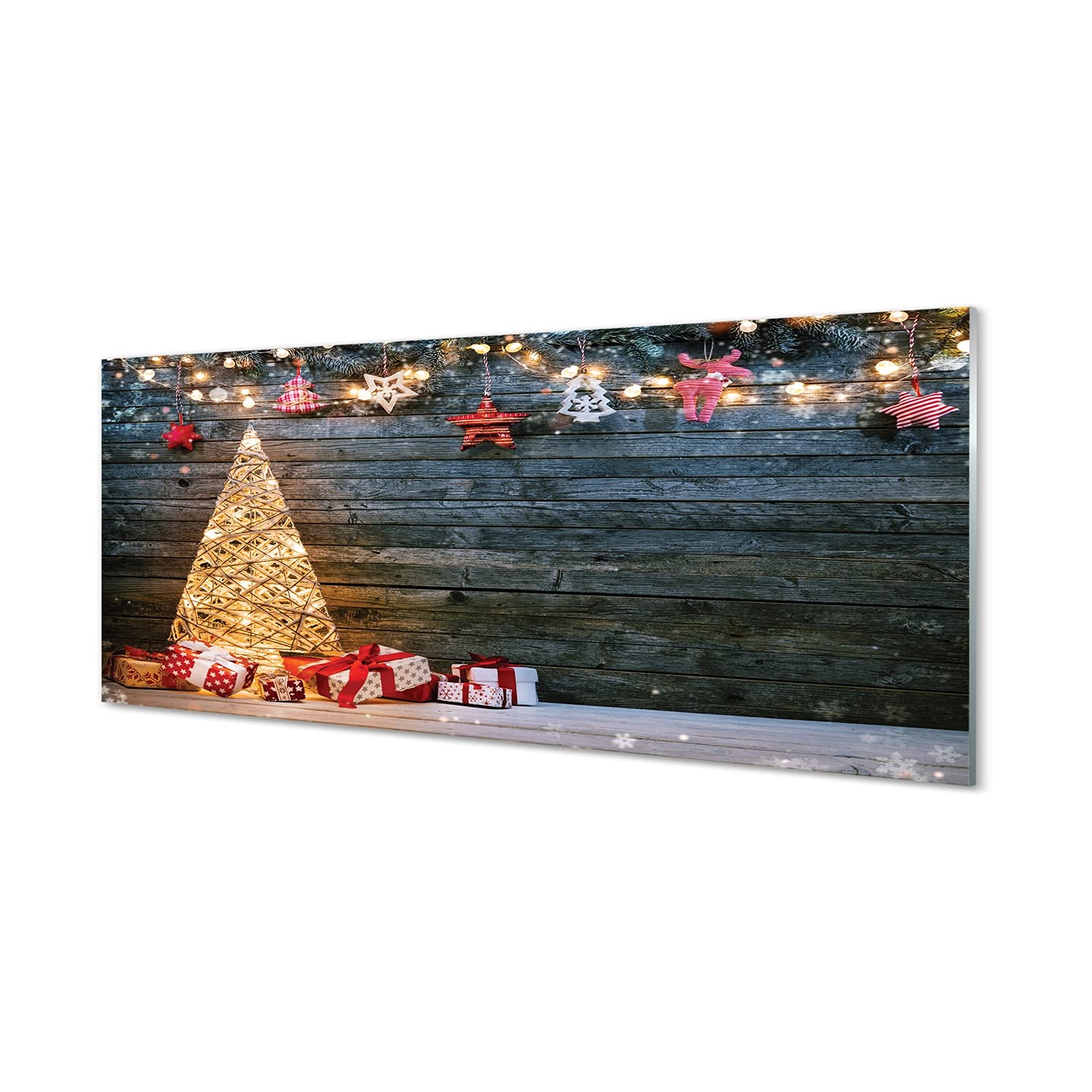 Impression sur verre acrylique Noël Tulup 125x50cm pour tableau mural moderne