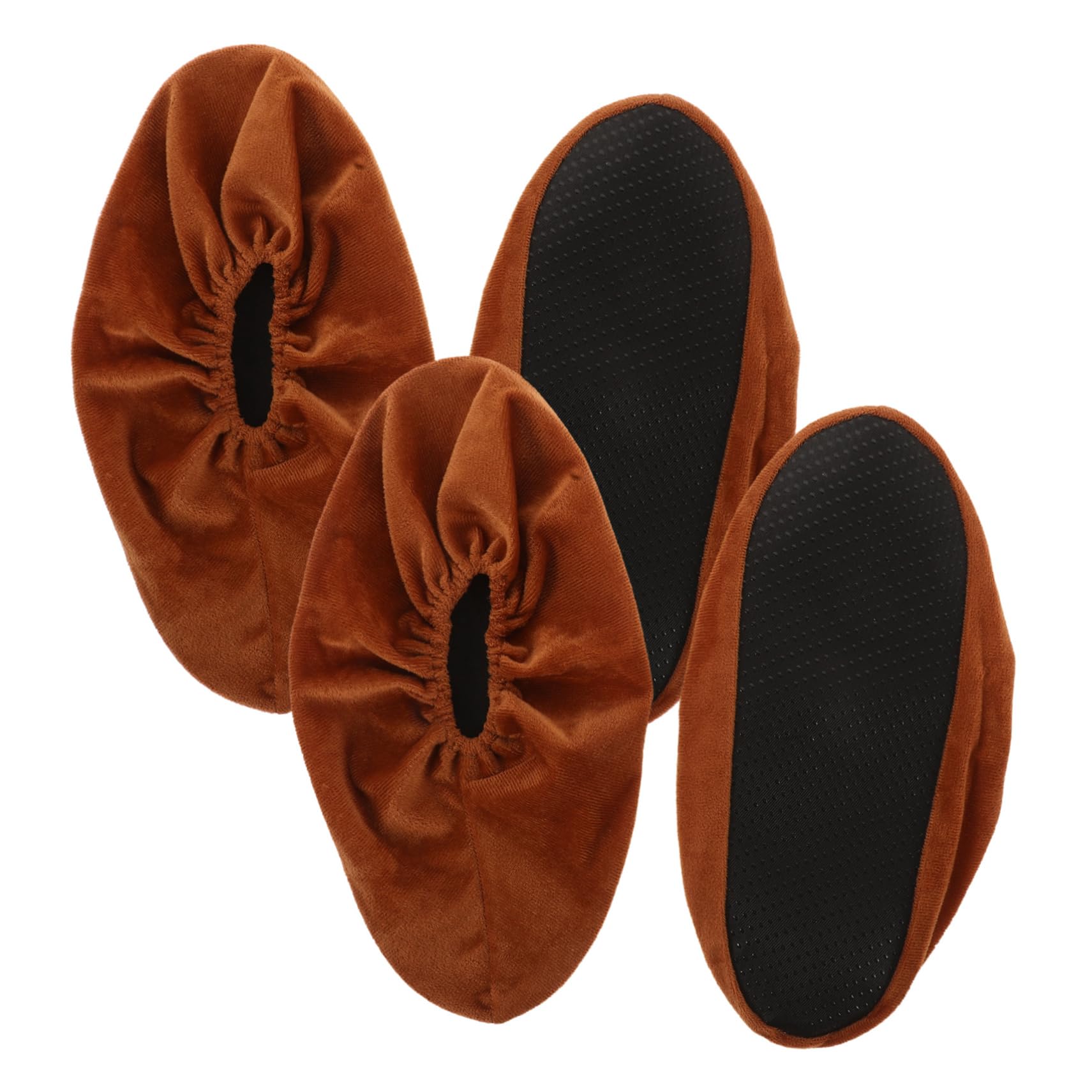 Abaodam 2pairs Anti-Slip Wear-Resistant Shoe Cover Covers Shoe Wraps for Indoors Waterproof Shoe Cover Bowling Shoe Rain Cover Protectors Rainproof Reusable Bowling Shoes Flannel Brown