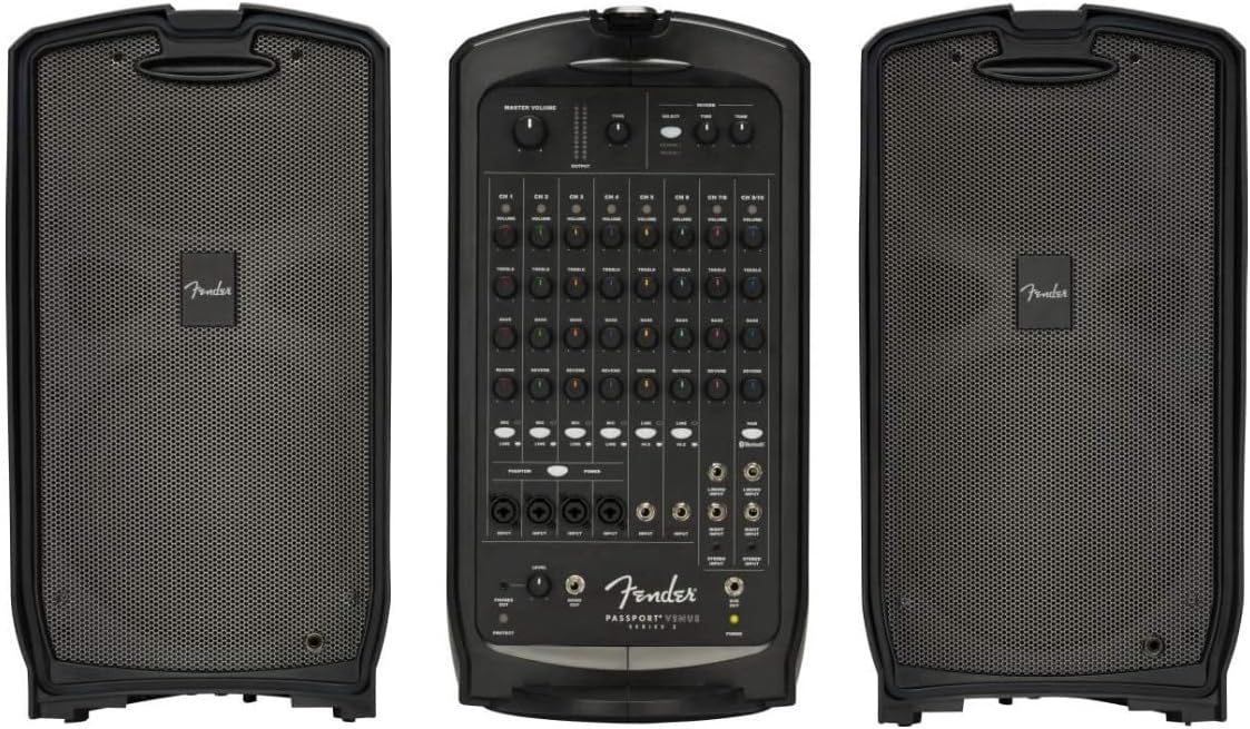 Fender Passport Venue Series 2 Portable PA System: 600W Bluetooth All-in-One for Bands, DJs & Events