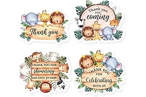 Safari Jungle Thank You Stickers: Embellish Your Celebrations!