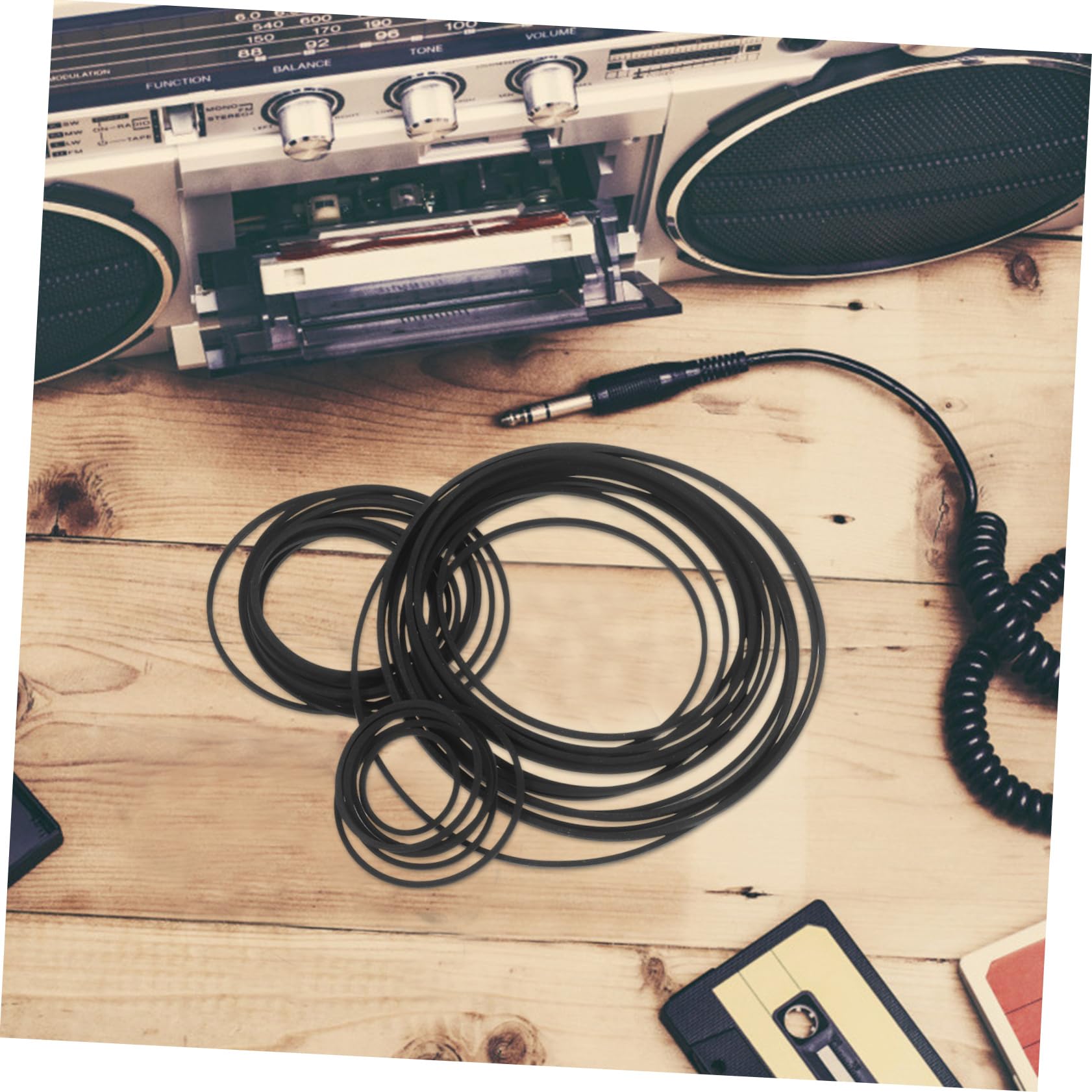 GOOHOCHY Replacement Cassette Belts for Portable Cassette Players 1.2mm Square Tape Belts