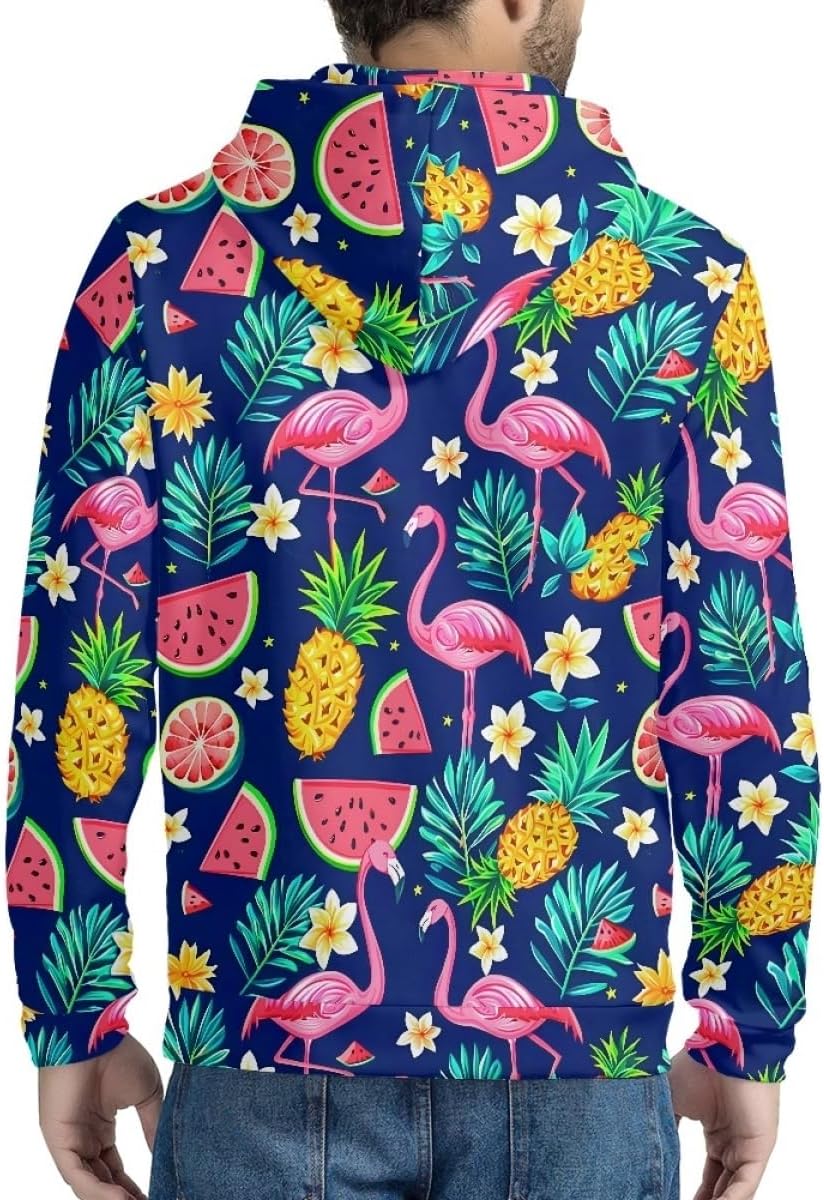 ENLACHIC Men's 3D Print Zip Up Hoodie Long Sleeve Novelty Cool Fall Streetwear Graphic Sweatshirt Pullover