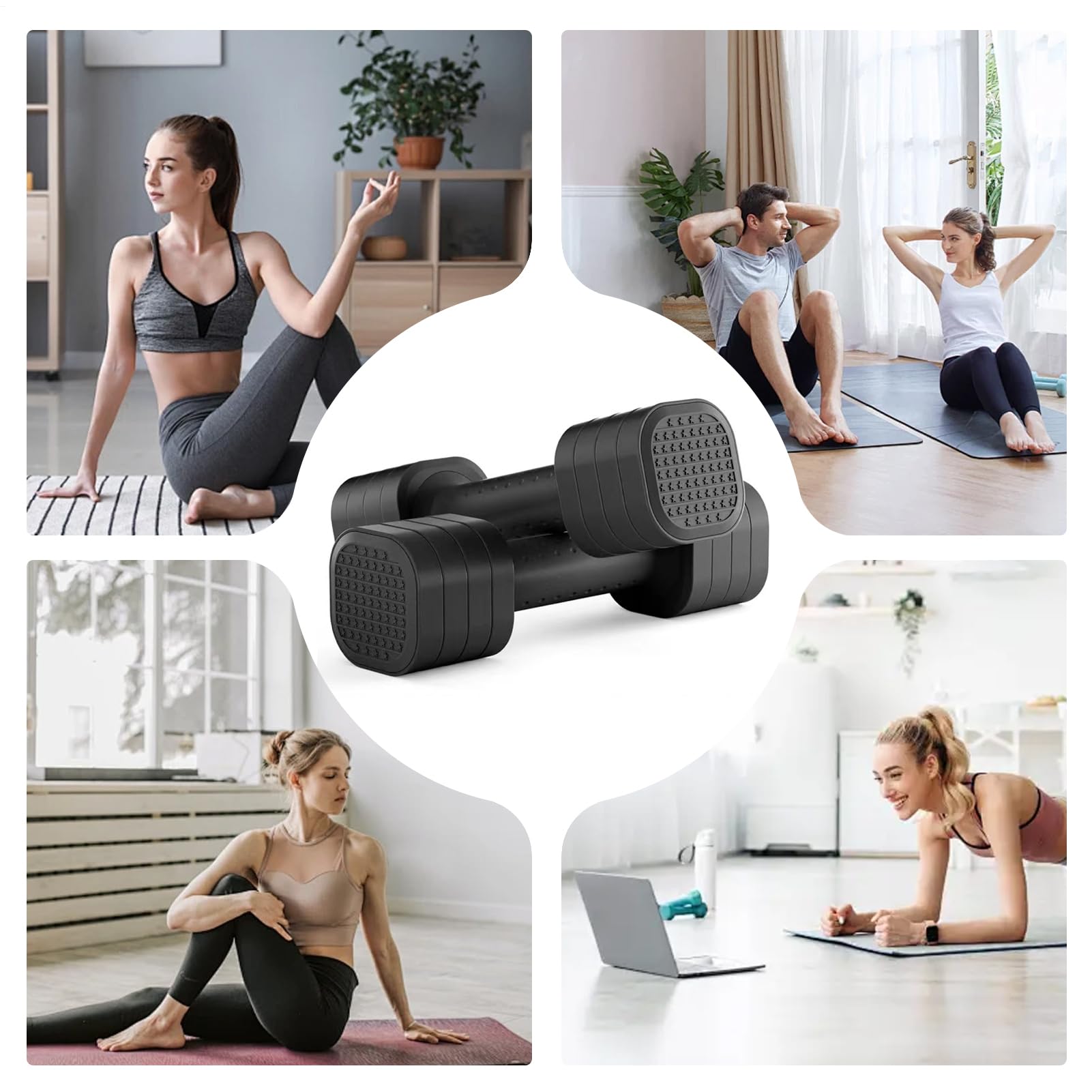 Pesas De Mano Para La Mujer Mancuernas De Ejercicio Y Fitness Portátiles Y | 2 Piezas Para Gimnasio en Casa Ejercicio Entrenamiento Completo Cuerpo Fuerza Resistencia y Pesas