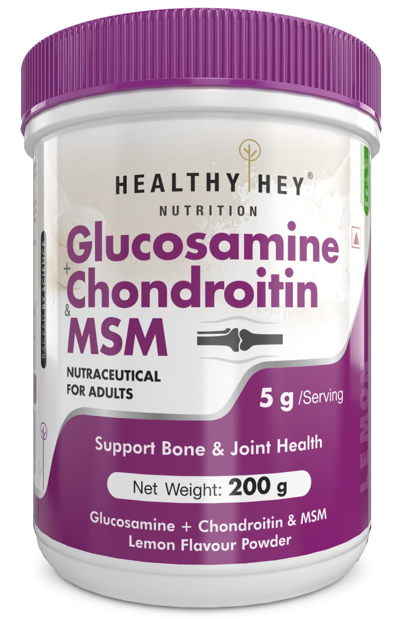 HealthyHey Nutrition Glucosamine + Chondroitin & MSM Powder - Lemon Flavour - 200g (B0BQF7JNPM) Amazon Price History, Amazon Price Tracker