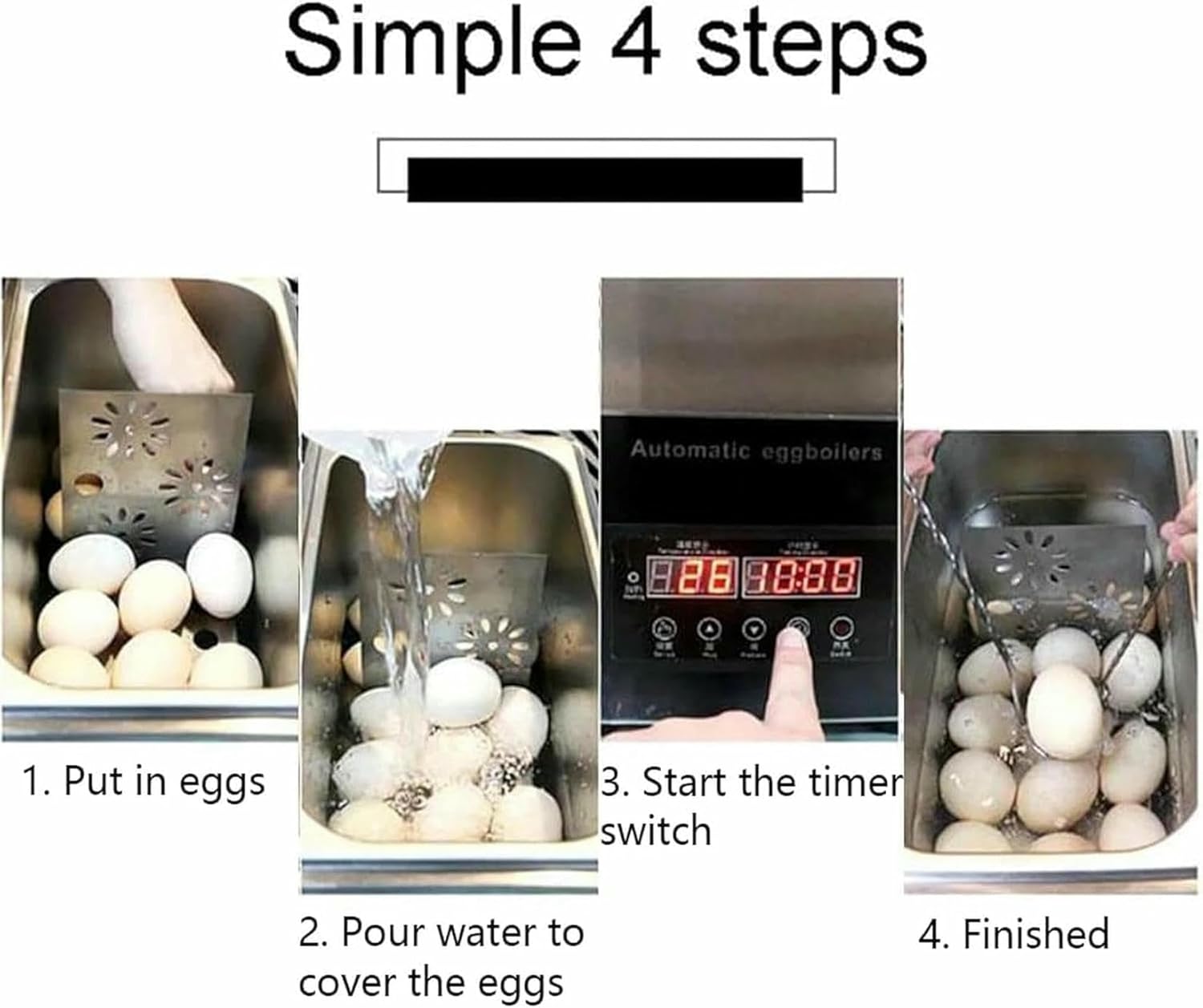 Commercial Hot Spring Egg Cooker,50 Egg Automatic Restaurant Egg Boiler Steamer,9L Half-Boiled Egg Soft-Boiled Egg Boiler