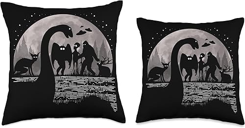 Miniatura 3 de Folklore Cryptid Gifts Thebigfoottzoology Co. Bigfoot Lago Ness Monster and Mothman UFOs Chupacabra Alien - Almohada de tiro Alien, 16 x 16