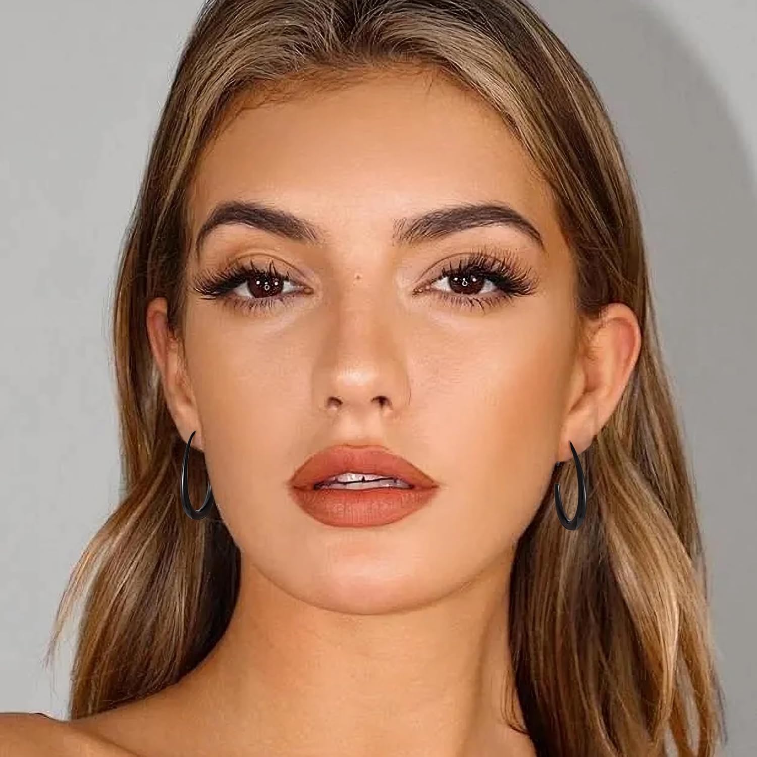 Gacimy Teardrop Hoop Earrings for Women, 14K Gold Plated Oval Pull Through Hoop Earrings for Women - Image 8