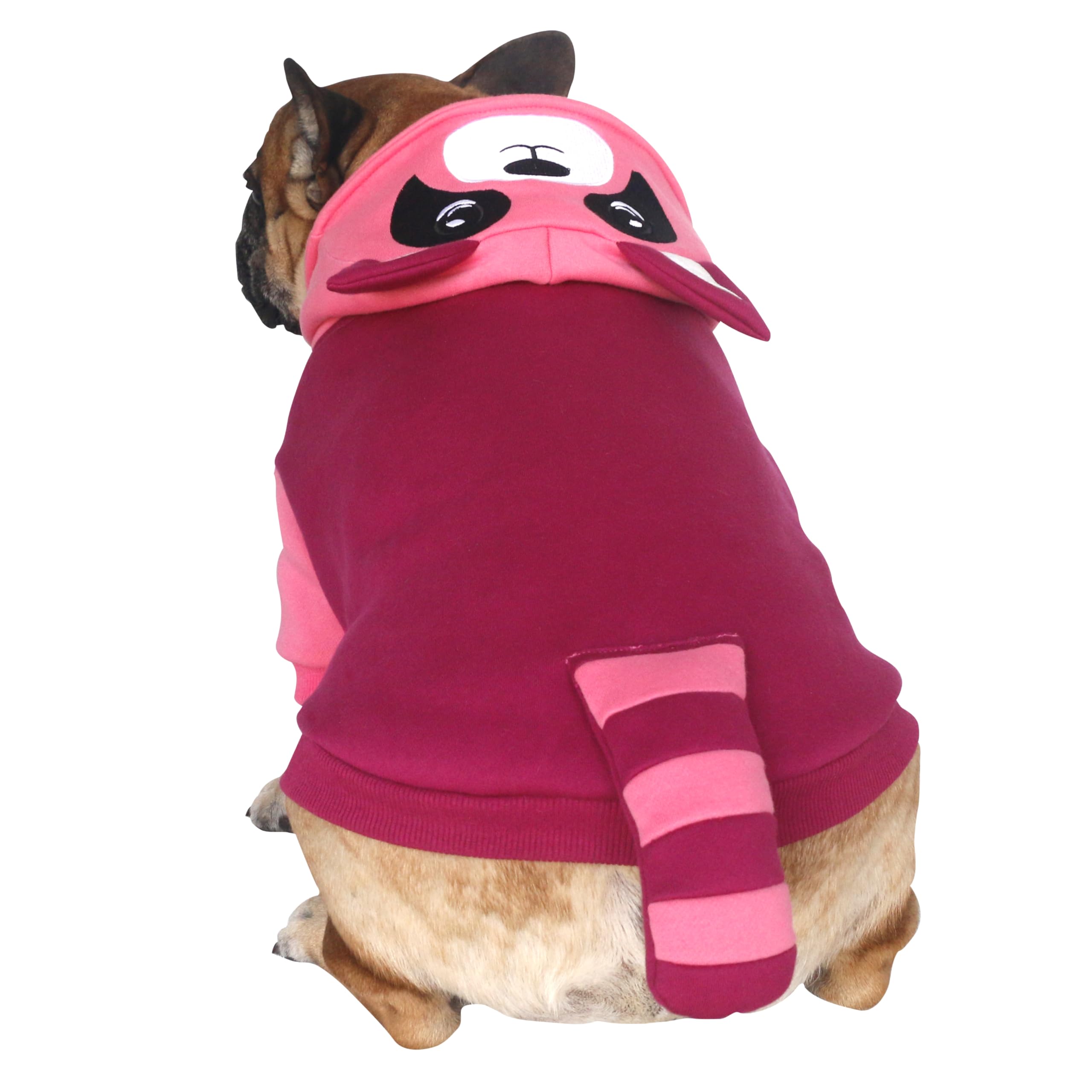 iChoue French Bulldog Raccoon Halloween Costumes Clothes Hoodies for Medium Dogs Cold Weather Winter Coats Frenchie English Pug Boston Terrier - Image 2