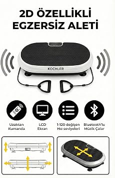 Kochler 2D Titre imli Egzersiz Aleti, Bluetooth Hoparl rl  Kondisyon Cihaz , 200W Tek Motorlu, 120 H z Seviyeli, Uzaktan Kumandal , Ev Tipi Fitness ve Spor Aleti