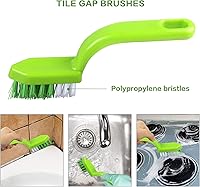Vista 2 de Openfly Herramientas de limpieza de ranuras de mano, cepillo de limpieza de juntas de azulejos, cepillos de limpieza de lechada para limpiar