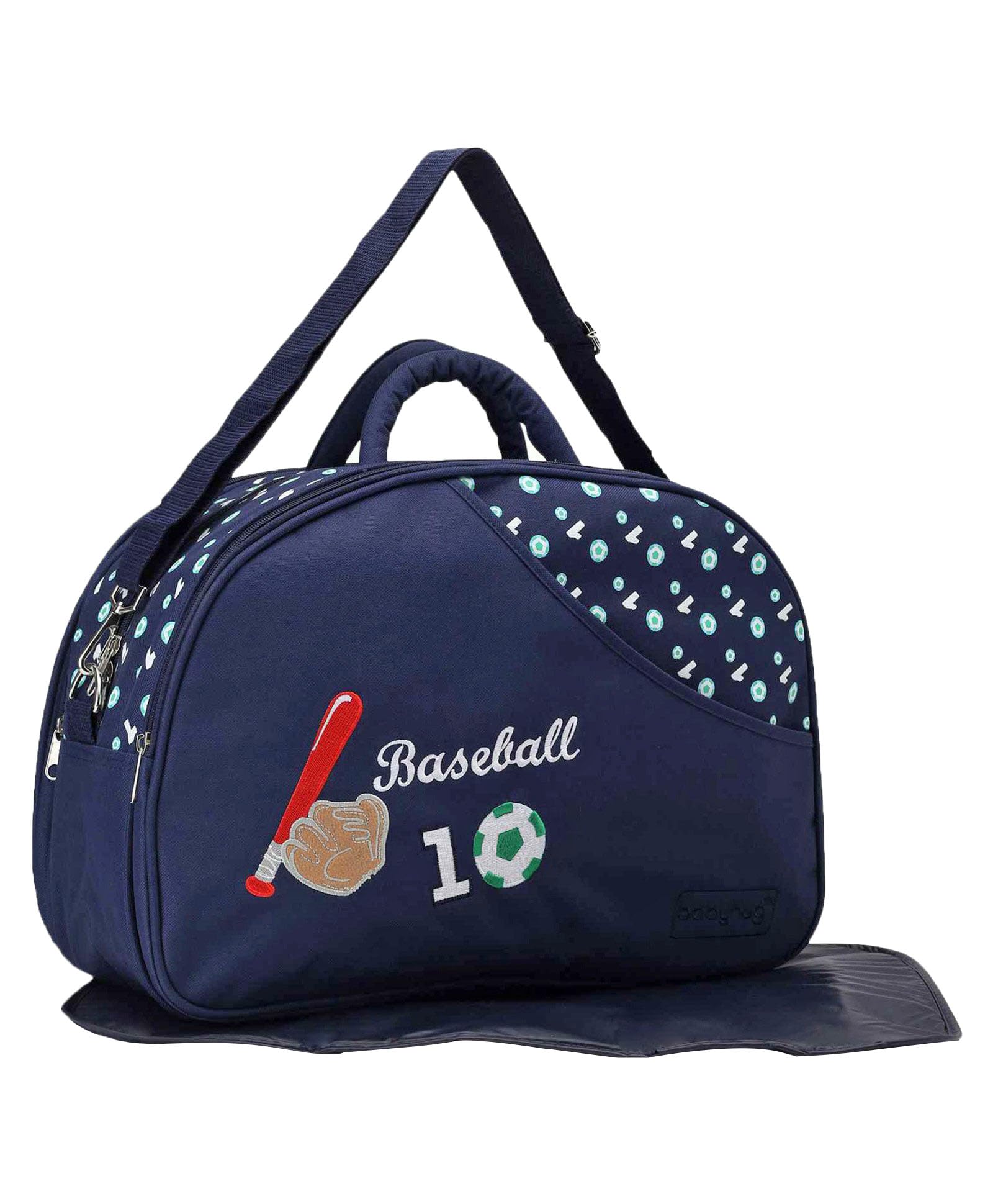 Fancy Walas Multipurpose Diaper Nappy Organizer Stylish Duffel with 4 Compartment Travelling Mother Bag Cute Printed Mumma Baby Carry Kit Maternity Cabin Handbag with Changing Mat 3 Zip-picture-48