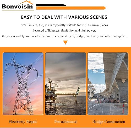 Miniatura 16 de Bonvoisin 20T hidráulico Ram cilindro Jack perfil bajo Porta Power Ram 0.55 "carrera de un solo efecto Mini Jack Ram con bomba de mano hidráulica