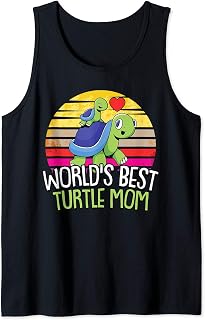 Tortuga Mamá Retro Reptil Mascota Animal Mamá Madre Camiseta sin Mangas