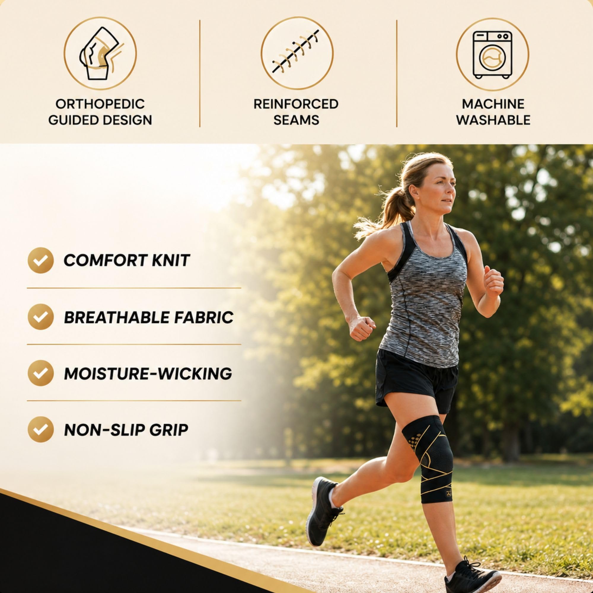 CopperJoint Ginocchiera a compressione in rame con cinghie per dolori da artrite, menisco e LCA, supporto al ginocchio per sport e attività quotidiane, design regolabile e traspirante, grande
