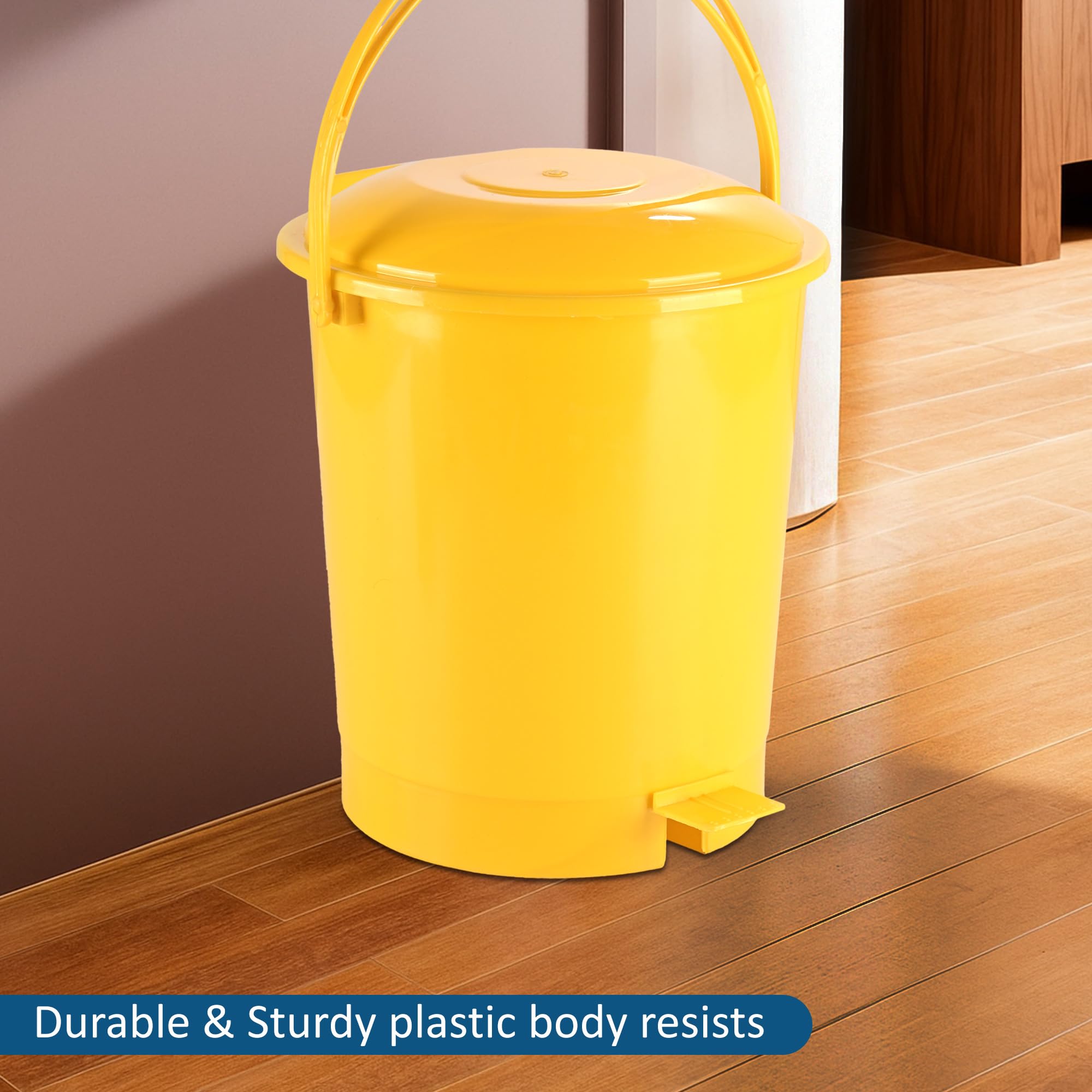 10L Pedal Bin - Hands-Free Kitchen & Bathroom Waste Bin -6